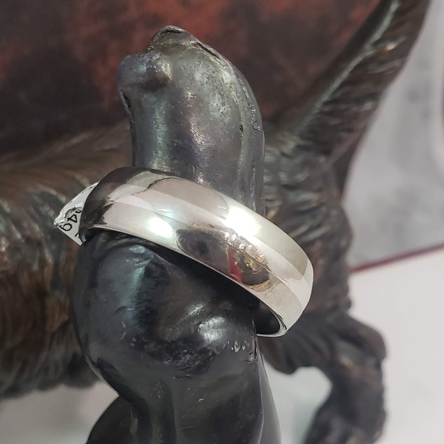 Titanium & Platinum 6mm Band - SIZE 11.5