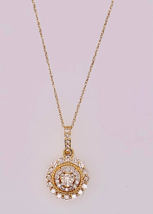 14K Diamond Pendant