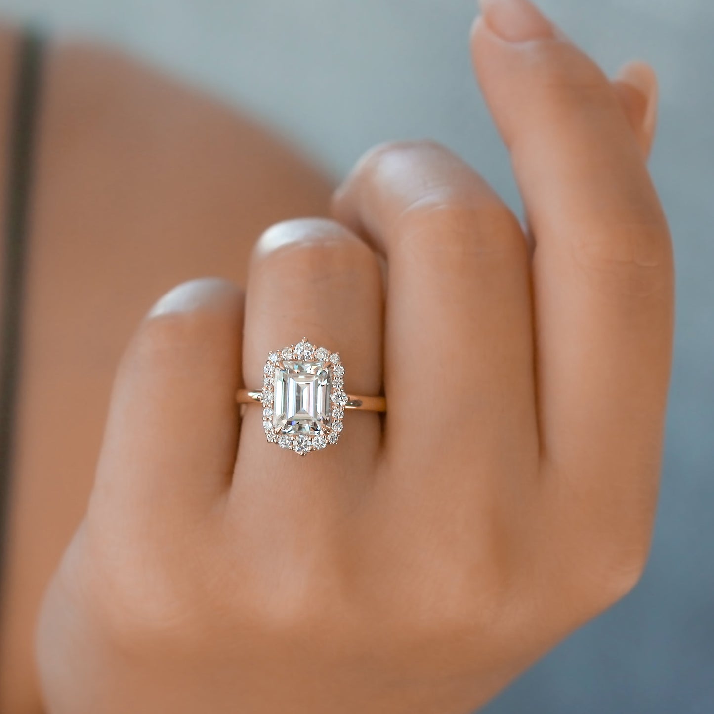 2.85 Carat Moissanite Elizabeth Ring