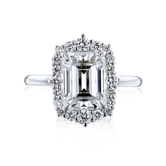 2.85 Carat Moissanite Elizabeth Ring