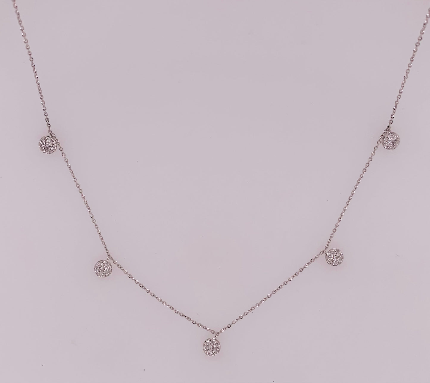 18K Diamond Drop Necklace