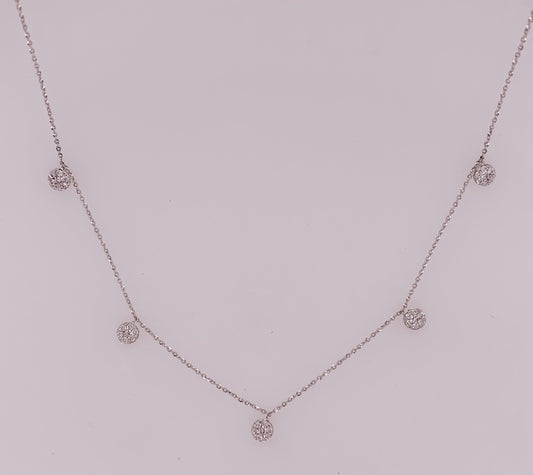 18K Diamond Drop Necklace