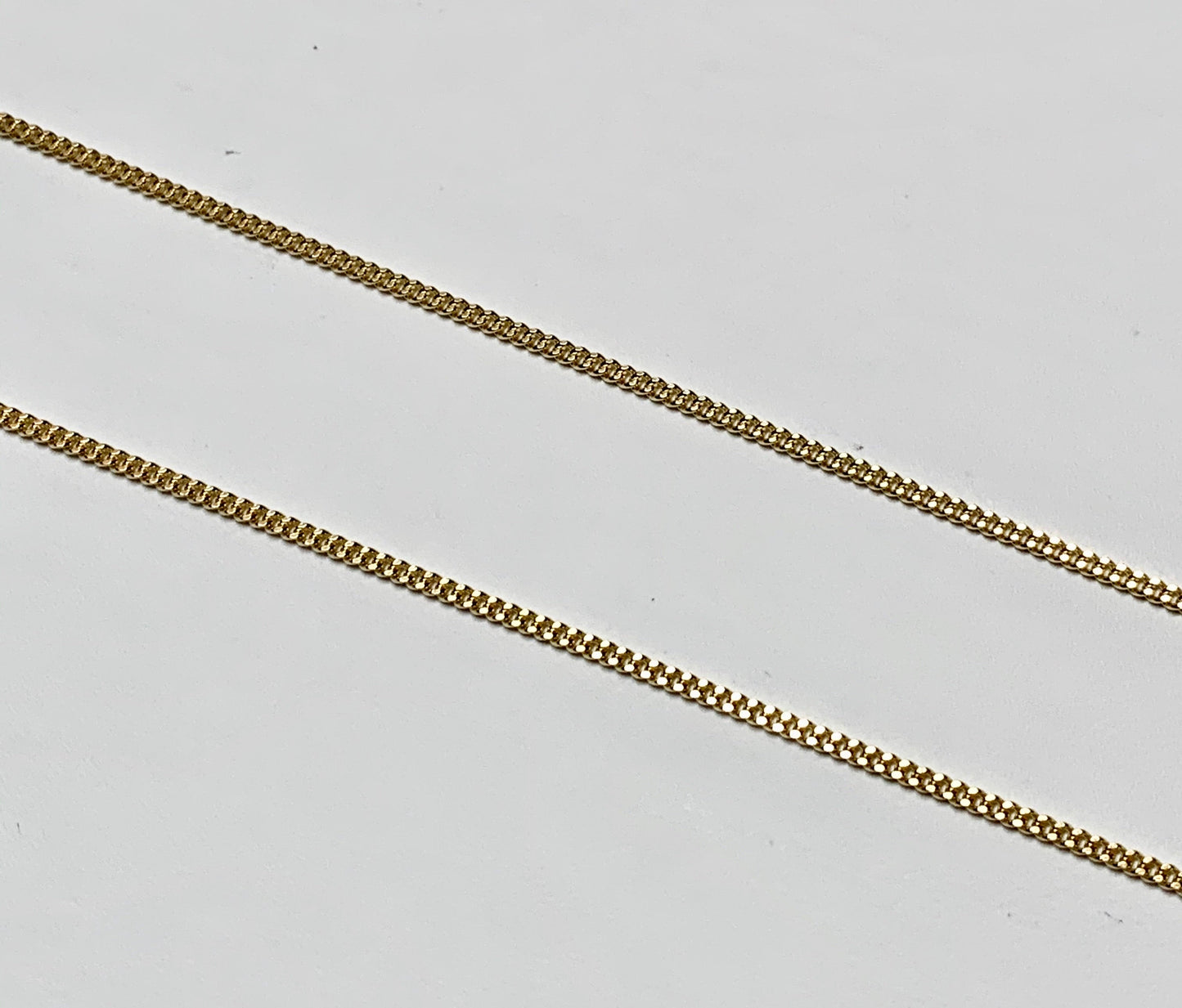 14K Gold Curb Pendant Chain 24