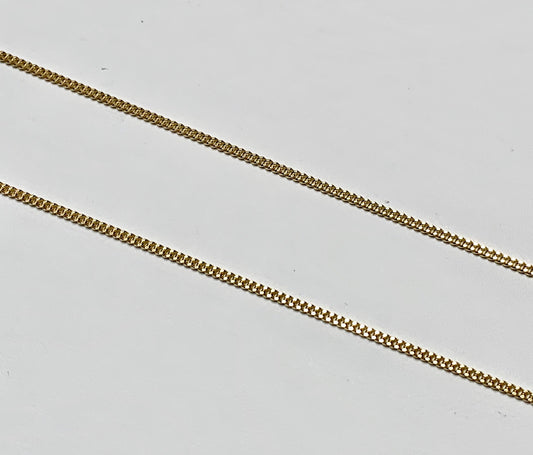 14K Gold Curb Pendant Chain 24