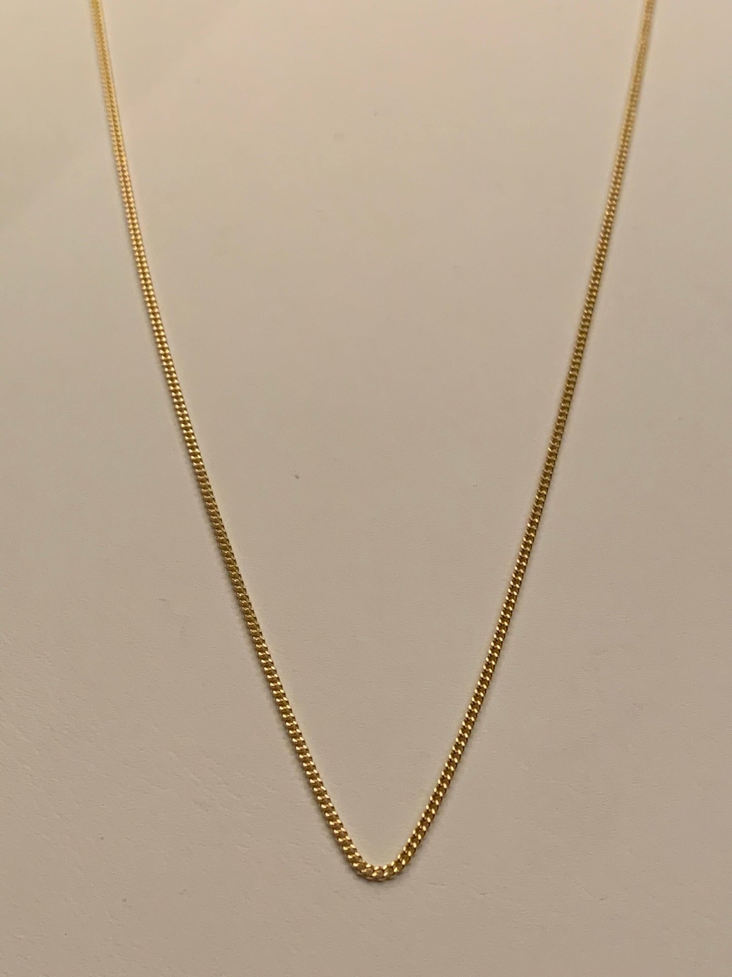 14K Gold Curb Pendant Chain 24